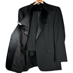 Jos. A. Bank Black Wool Blazer Pants Two Piece Tuxedo Suit Set Men’s Size 44L